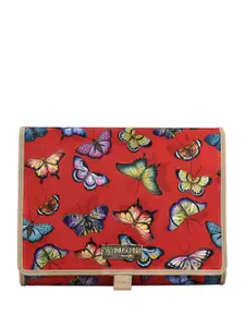 Anuschka Women Abstract Printed Zip Detail Three Fold Wallet