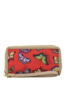 Anuschka Women Floral Printed Zip Around Wallet