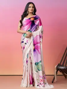 RACHNA Floral Art Silk Ready to Wear Saree