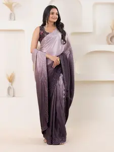 RACHNA Ombre Beads and Stones Art Silk Ready to Wear Saree