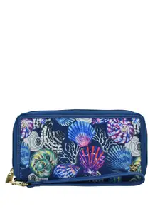 Anuschka Women Printed Zip Detail Zip Around Wallet