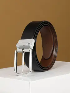 Teakwood Leathers Men Textured Leather Reversible Belt