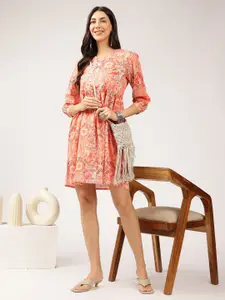 Anouk Floral Print Empire Dress