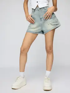 FREAKINS Women High-Rise Denim Shorts