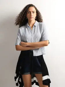 Vero Moda Women Boxy Multi Stripes Opaque Striped Casual Shirt