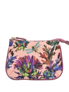 Anuschka Women Floral Printed Zip Detail Zip Around Wallet