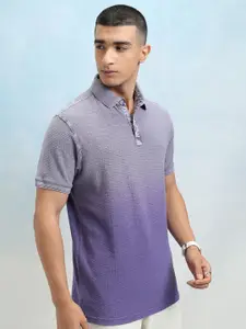 HIGHLANDER Men Solid Polo Collar Cotton Slim Fit T-Shirt