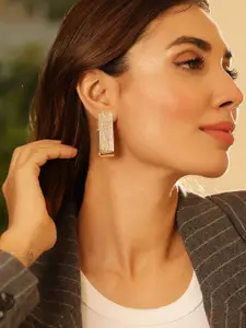 Priyaasi Gold-Plated Elegance Contemporary Studs