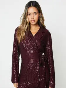 DOROTHY PERKINS Sequined Wrap Party Blazer