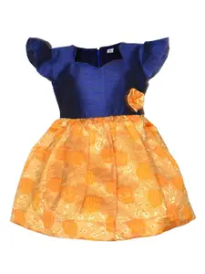 BAESD Girls Floral Self Design A-Line Dress