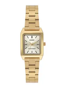CASIO Women Dial & Stainless Steel Cuff Straps Analogue Watch A2285