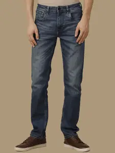 Voi Jeans Men Slim Fit Mildly Distressed Light Fade Stretchable Jeans
