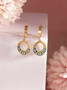 Priyaasi Gold Plated Contemporary Drop Earrings