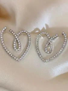 KRENOZ Heart Shaped Studs Earrings