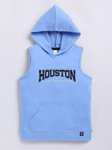 Ginie Boys Typography Printed Hood Cotton T-shirt