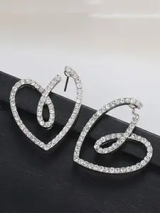 KRENOZ Heart Shaped Studs Earrings