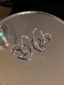 KRENOZ Heart Shaped Studs Earrings