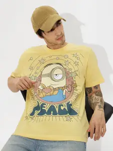 The Souled Store Men Graphic Printed Round Neck Cotton T-shirt