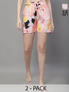 Boston Club Women 2 High-Rise Printed Lounge Shorts
