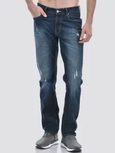 Numero Uno Men Mildly Distressed Light Fade Stretchable Jeans