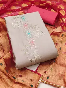 KIMISHA Embroidered Unstitched Dress Material