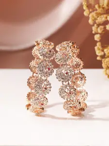 Priyaasi Rose Gold-Plated AD-Studded Bangles