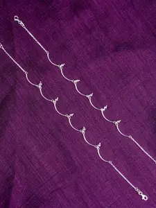 STERLYN Rhodium-Plated Anklet