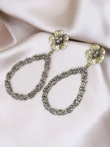 Adwitiya Collection Gold Plated Classic Drop Earrings