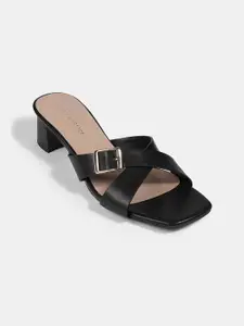 LEMON & PEPPER Women PU Block Sandals