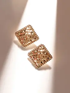 Priyaasi Gold-Plated Contemporary Studs