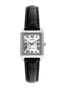 CASIO Women Dial & Leather Cuff Straps Analogue Watch A2287