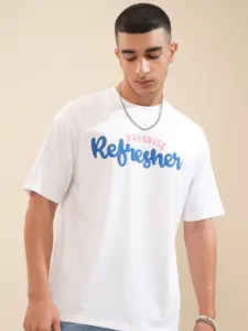 HIGHLANDER Men Graphic Printed Round Neck Cotton Oversized T-shirt