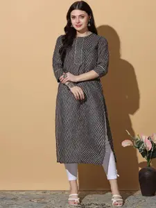 BAESD Leheriya Printed Gotta Patti Cotton Straight Kurta