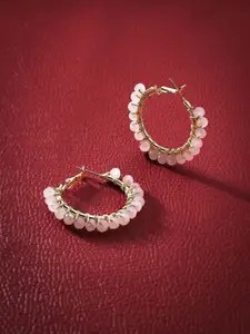 Accessorize London Circular Artificial Beads Hoop Earrings
