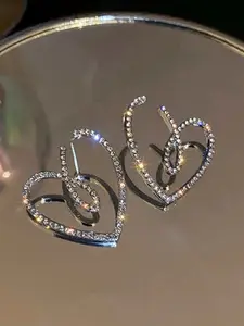 VAGHBHATT Heart Shaped Studs Earrings