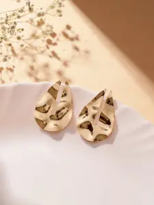 Priyaasi Gold-Plated Statement Elegance Brass Studs Earrings