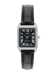 CASIO Women Dial & Leather Cuff Straps Analogue Watch A2286