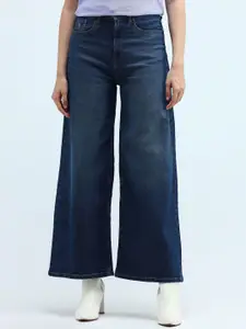 U.S. Polo Assn. Women Women Wide Leg High-Rise Light Fade Stretchable Jeans