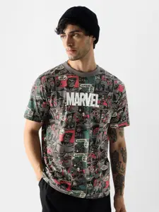 The Souled Store Men Graphic Printed Round Neck Cotton T-shirt