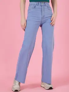 4WRD by Dressberry Women Classic High-Rise Low Distress Jeans