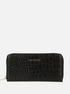 Van Heusen Woman Women Typography Textured Zip Detail Leather Zip Around Wallet