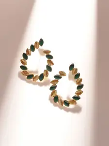 Priyaasi Gold-Plated Mini Drop Pattern Brass Studs Earrings