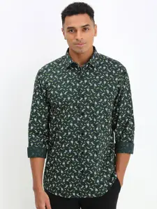 Allen Solly Men Spread Collar Floral Printed Cotton Slim Fit Casual Shirt