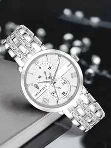 Imperious- The Royal Way Women Embellished Dial & Stainless Steel Straps Analogue Watch IMP-WHITE-1089