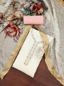 KIMISHA Embroidered Unstitched Dress Material