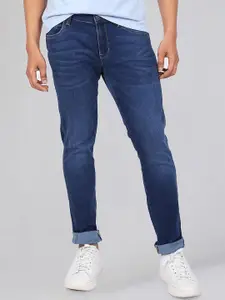 Wrangler Men Skanders Slim Fit Low-Rise Light Fade Stretchable Jeans