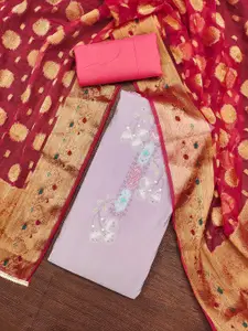 KIMISHA Embroidered Unstitched Dress Material