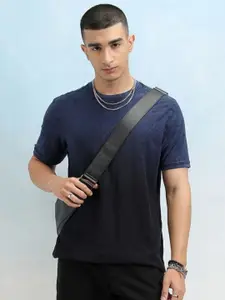 HIGHLANDER Men Abstract Printed Round Neck Cotton T-Shirt