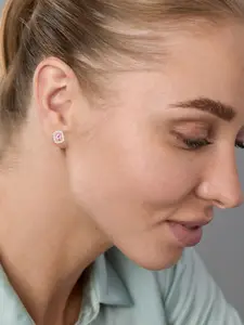 MINUTIAE Gold Plated Kundan Teardrop Shaped Studs