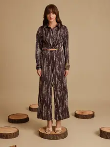 Kazo Women Standard Spread Collar Animal Printed Casual Shirt